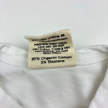 Load image into Gallery viewer, Girls Milk &amp; Masuki, organic cotton blend ruffle bodysuit / romper, EUC, size 00,  