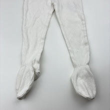Load image into Gallery viewer, Girls MIANN &amp; Co, pointelle cotton footed leggings / bottoms, GUC, size 1,  
