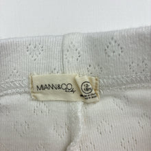 Load image into Gallery viewer, Girls MIANN &amp; Co, pointelle cotton footed leggings / bottoms, GUC, size 1,  