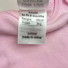 Load image into Gallery viewer, Girls Dymples, pink cotton bodysuit / romper, GUC, size 00,  