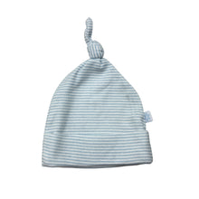 Load image into Gallery viewer, Unisex Marquise, blue &amp; white stripe cotton hat / beanie, EUC, size 0000,  