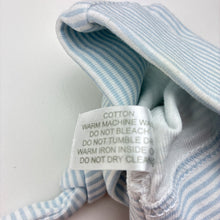 Load image into Gallery viewer, Unisex Marquise, blue &amp; white stripe cotton hat / beanie, EUC, size 0000,  