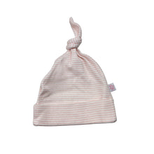 Load image into Gallery viewer, Unisex Marquise, pink &amp; white stripe cotton hat / beanie, EUC, size 0000,  