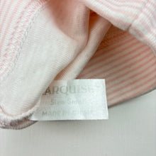 Load image into Gallery viewer, Unisex Marquise, pink &amp; white stripe cotton hat / beanie, EUC, size 0000,  