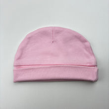 Load image into Gallery viewer, Girls pink, cotton hat / beanie, EUC, size 000,  