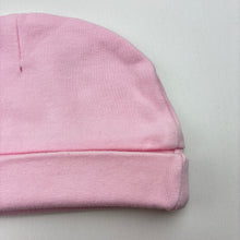 Load image into Gallery viewer, Girls pink, cotton hat / beanie, EUC, size 000,  