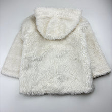 Load image into Gallery viewer, Girls vintage, lined faux fur hooded jacket / coat, GUC, size 1,  