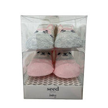 Load image into Gallery viewer, Girls Seed, 2 pairs of cotton blend socks, NEW, size 0000,  