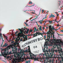 Load image into Gallery viewer, Girls Country Road, cotton summer dress, EUC, size 4, L: 63cm
