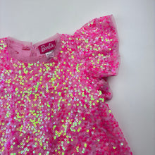 Load image into Gallery viewer, Girls Barbie, cotton lined tulle &amp; sequin party dress, GUC, size 4, L: 55cm