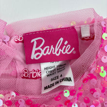 Load image into Gallery viewer, Girls Barbie, cotton lined tulle &amp; sequin party dress, GUC, size 4, L: 55cm