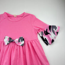 Load image into Gallery viewer, Girls pink, soft feel lightweight dress, EUC, size 3, L: 46cm