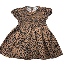 Load image into Gallery viewer, Girls Cotton On, animal print cotton short sleeve dress, GUC, size 2, L: 44cm