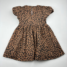 Load image into Gallery viewer, Girls Cotton On, animal print cotton short sleeve dress, GUC, size 2, L: 44cm