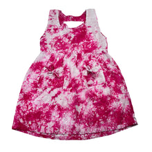 Load image into Gallery viewer, Girls hand made, tie dyed lightweight summer dress, EUC, size 3, L: 51cm