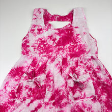 Load image into Gallery viewer, Girls hand made, tie dyed lightweight summer dress, EUC, size 3, L: 51cm