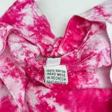 Load image into Gallery viewer, Girls hand made, tie dyed lightweight summer dress, EUC, size 3, L: 51cm