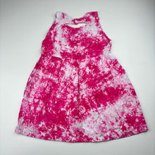 Load image into Gallery viewer, Girls hand made, tie dyed lightweight summer dress, EUC, size 3, L: 51cm