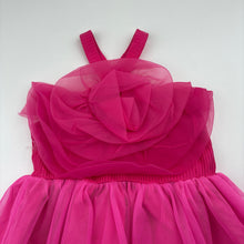 Load image into Gallery viewer, Girls pink, party dress, no size, armpit to armpit: 26cm, EUC, size 3, L: 54cm