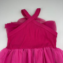Load image into Gallery viewer, Girls pink, party dress, no size, armpit to armpit: 26cm, EUC, size 3, L: 54cm