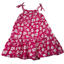 Load image into Gallery viewer, Girls KID, pink &amp; white floral cotton summer dress, GUC, size 4, L: 58cm