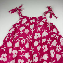 Load image into Gallery viewer, Girls KID, pink &amp; white floral cotton summer dress, GUC, size 4, L: 58cm