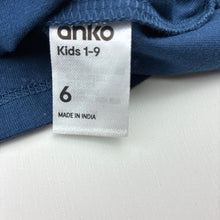 Load image into Gallery viewer, Girls Anko, navy floral cotton long sleeve dress, EUC, size 6, L: 60cm