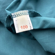 Load image into Gallery viewer, Girls teal, lined tulle &amp; lace long sleeve dress, GUC, size 3, L: 54cm