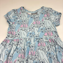 Load image into Gallery viewer, Girls Cotton On, Disney Frozen cotton short sleeve dress, GUC, size 2, L: 45cm