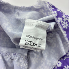 Load image into Gallery viewer, Girls lightweight, purple floral summer playsuit, EUC, size 3,  