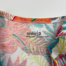 Load image into Gallery viewer, Girls Anko, colourful floral cotton summer dress, GUC, size 3, L: 47cm