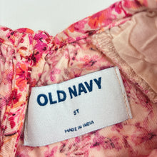 Load image into Gallery viewer, Girls Old Navy, floral cotton / viscose long sleeve dress, EUC, size 5, L: 55cm