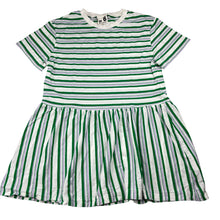 Load image into Gallery viewer, Girls Cotton On, striped cotton short sleeve dress, EUC, size 8, L: 59cm