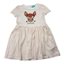 Load image into Gallery viewer, Girls Disney, Bambi soft cotton short sleeve dress, EUC, size 2, L: 48cm