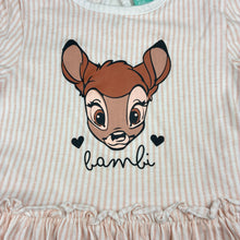 Load image into Gallery viewer, Girls Disney, Bambi soft cotton short sleeve dress, EUC, size 2, L: 48cm