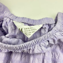 Load image into Gallery viewer, Girls H&amp;M, crinkle cotton / viscose short sleeve dress, GUC, size 3, L: 53cm