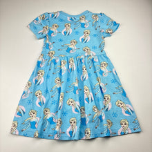 Load image into Gallery viewer, Girls Disney, Frozen Elsa cotton short sleeve dress, EUC, size 3, L: 51cm