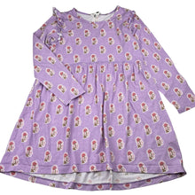 Load image into Gallery viewer, Girls Cotton On, purple floral cotton long sleeve dress, EUC, size 8, L: 60cm