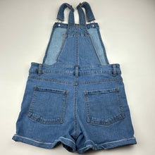 Load image into Gallery viewer, Girls Anko, blue stretch denim overalls / shortalls, GUC, size 12,  