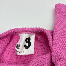 Load image into Gallery viewer, Girls Cotton On, pink textured short sleeve playsuit, GUC, size 3,  