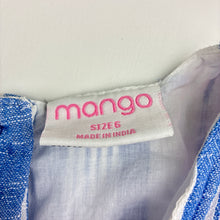 Load image into Gallery viewer, Girls Mango, lined cotton sleeveless dress, EUC, size 6, L: 65cm