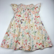 Load image into Gallery viewer, Girls Next, lightweight floral cotton dress, GUC, size 4-5, L: 50cm