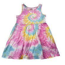 Load image into Gallery viewer, Girls F&amp;F, tie dyed cotton summer dress, GUC, size 5-6, L: 51cm