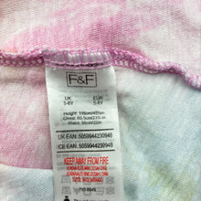 Load image into Gallery viewer, Girls F&amp;F, tie dyed cotton summer dress, GUC, size 5-6, L: 51cm