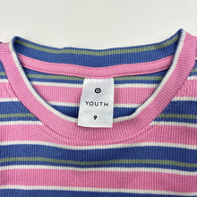 Load image into Gallery viewer, Girls Target, striped ribbed stretchy dress, light marks, FUC, size 9, L: 67cm