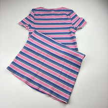 Load image into Gallery viewer, Girls Target, striped ribbed stretchy dress, light marks, FUC, size 9, L: 67cm