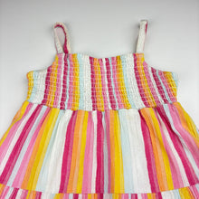 Load image into Gallery viewer, Girls St Bernard, lined cotton summer dress, marks on front, FUC, size 6, L: 58cm