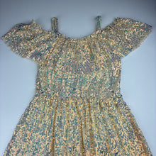 Load image into Gallery viewer, Girls Zara, cotton lined gold sequin party dress, FUC, size 6, L: 70cm