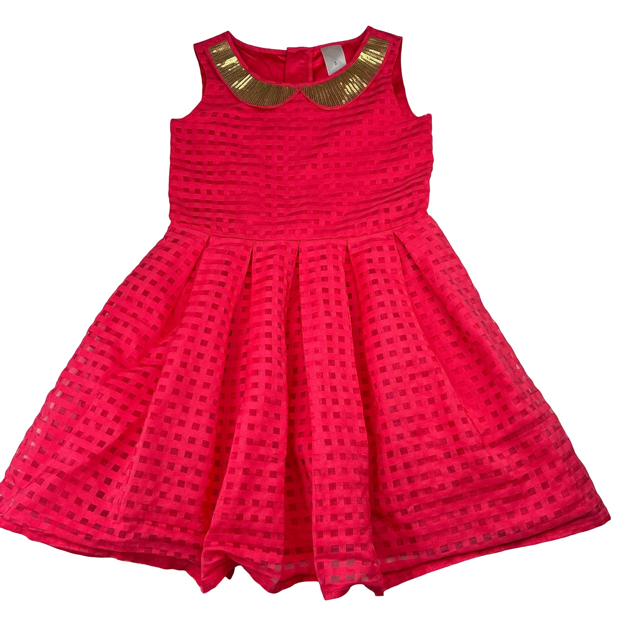 Target, lined red & gold sequin party dress, GUC, size 5, L: 60cm –  DaisyChainClothing