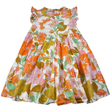Load image into Gallery viewer, Girls Mango, floral cotton short sleeve dress, EUC, size 6, L: 65cm